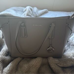 Michael Kors Gray Saffiano Leather Tote